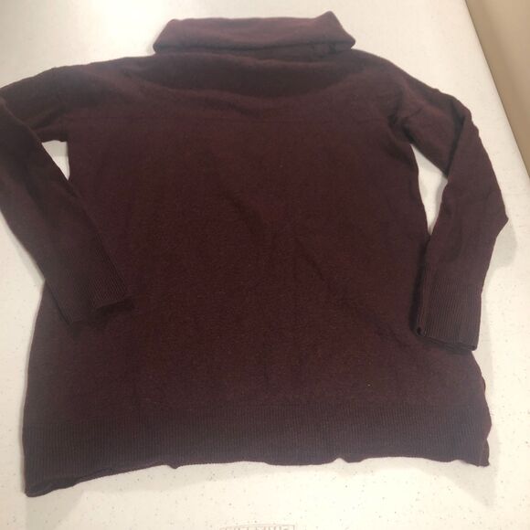 Adrienne Vittadini Cowl Neck Sweater Sz M 100% Merino Wool Quiet Luxury Academia - Picture 2 of 6